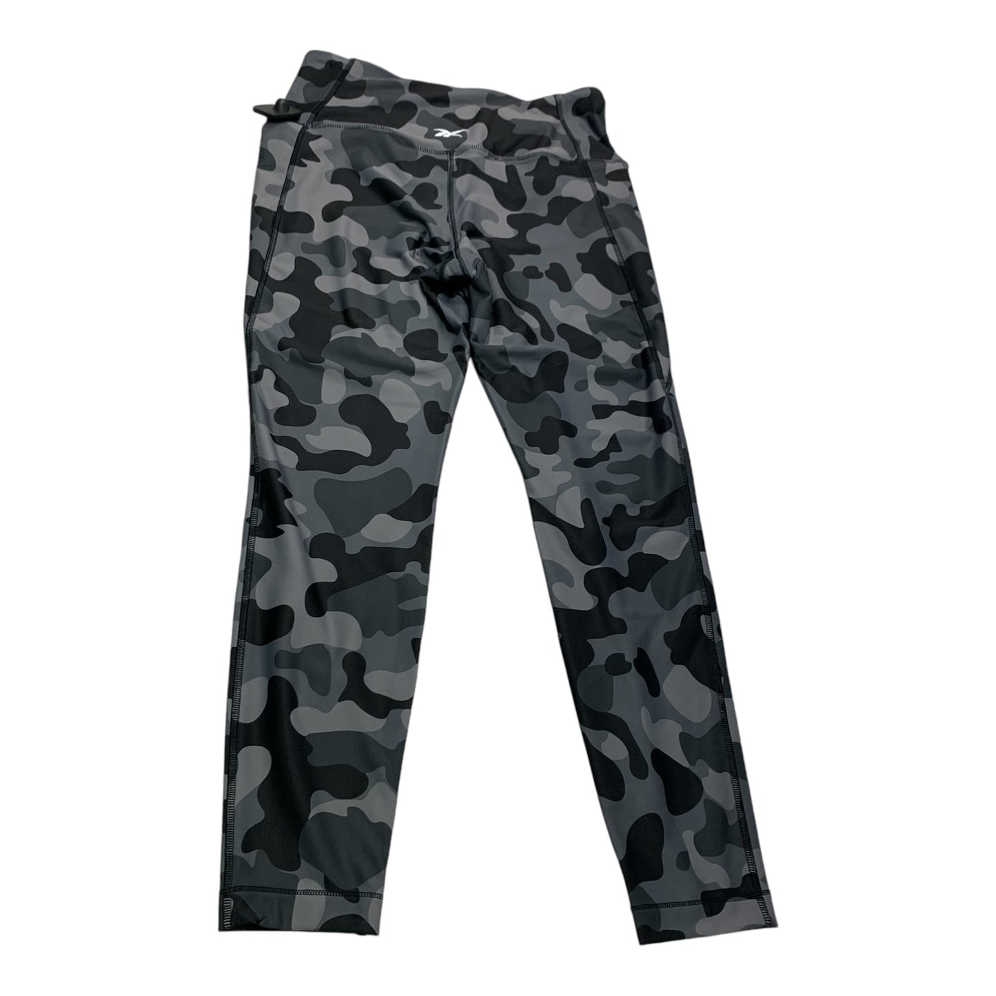 Athletic Leggings By Reebok In Camouflage Print, Size: L