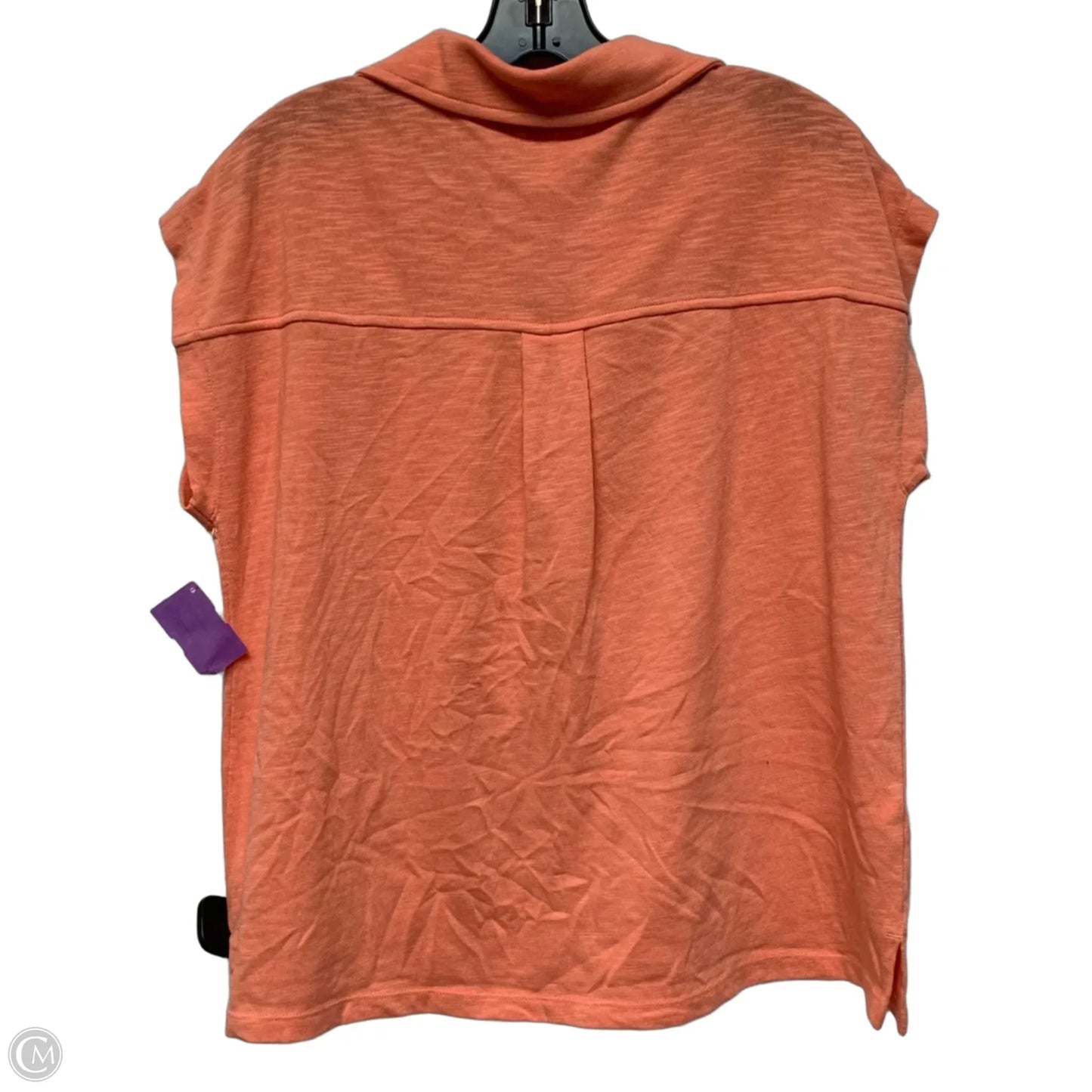 Top Short Sleeve By Loft In Peach, Size: L