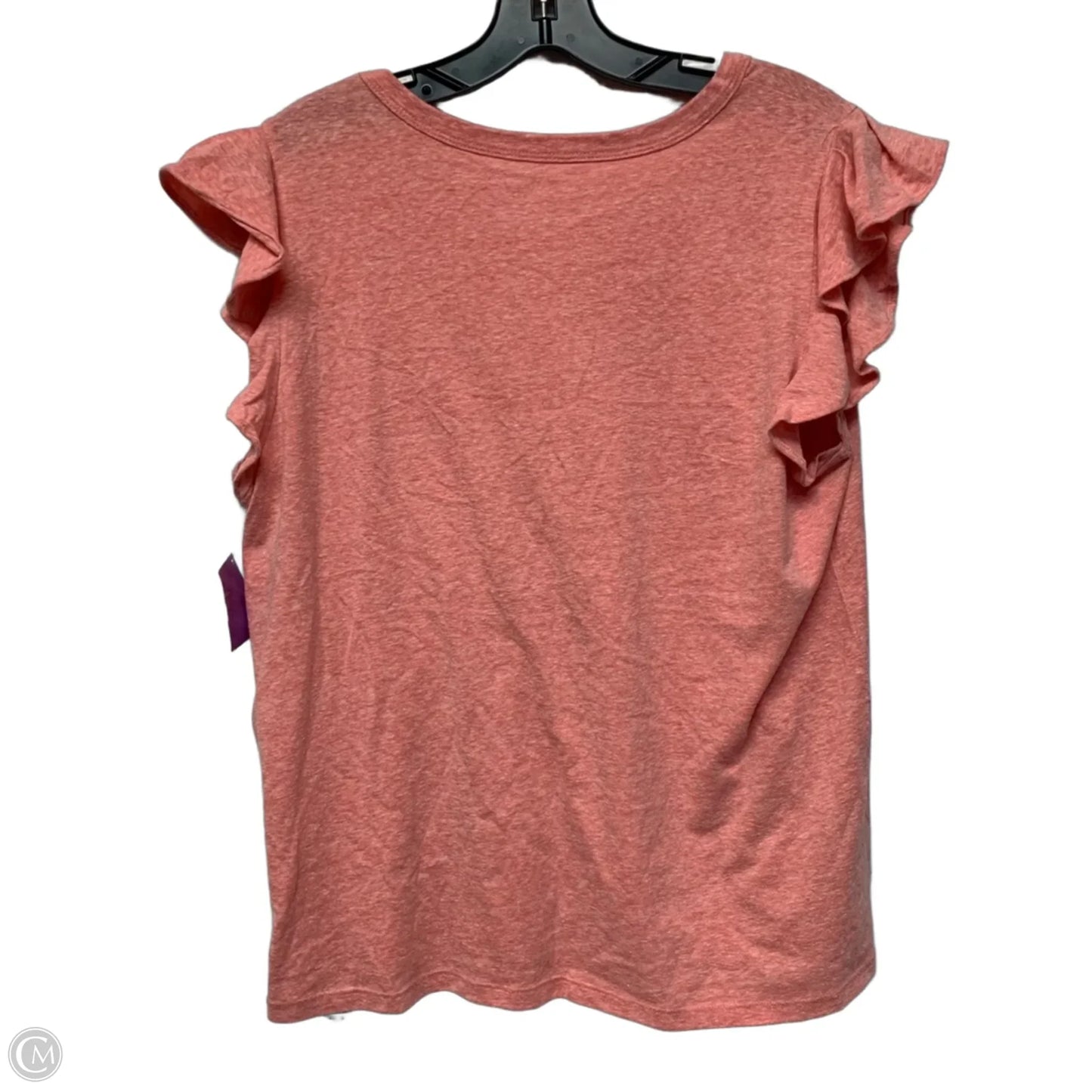 Top Short Sleeve By Loft In Pink, Size: L