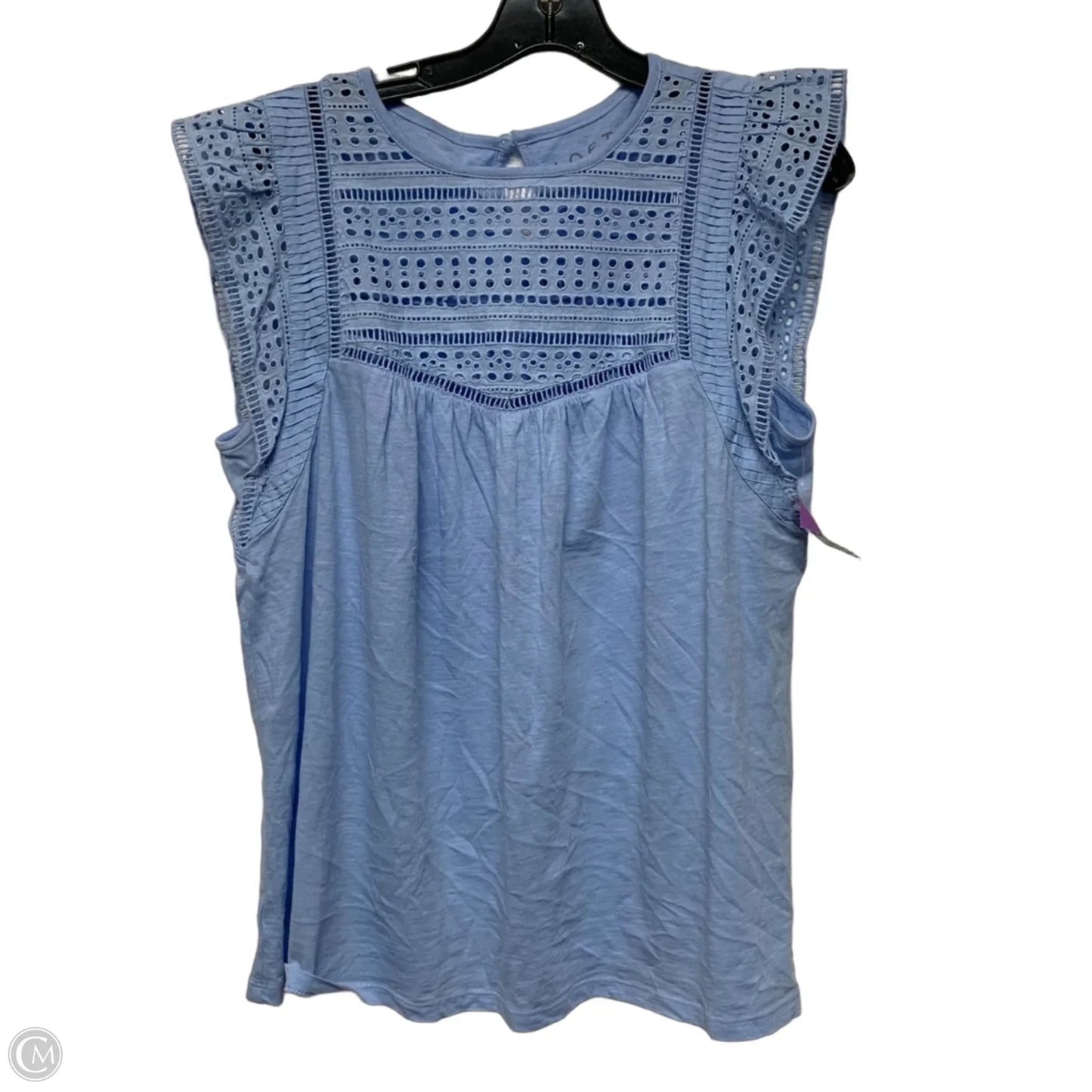 Top Short Sleeve By Loft In Blue, Size: L
