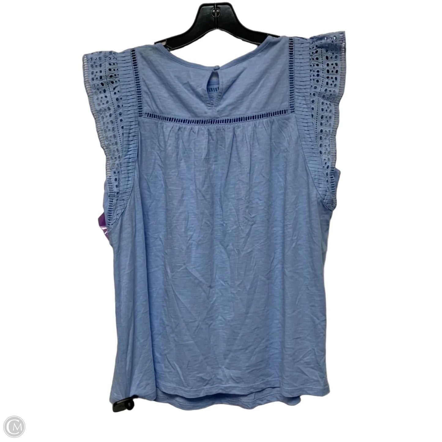 Top Short Sleeve By Loft In Blue, Size: L