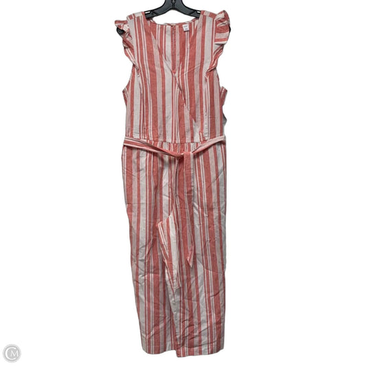 Jumpsuit By Old Navy In Pink & White, Size: L