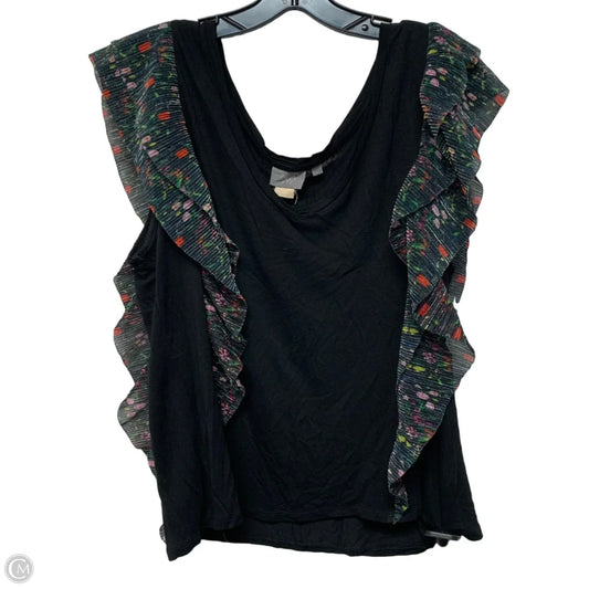 Top Sleeveless By Vanessa Virginia In Black, Size: L