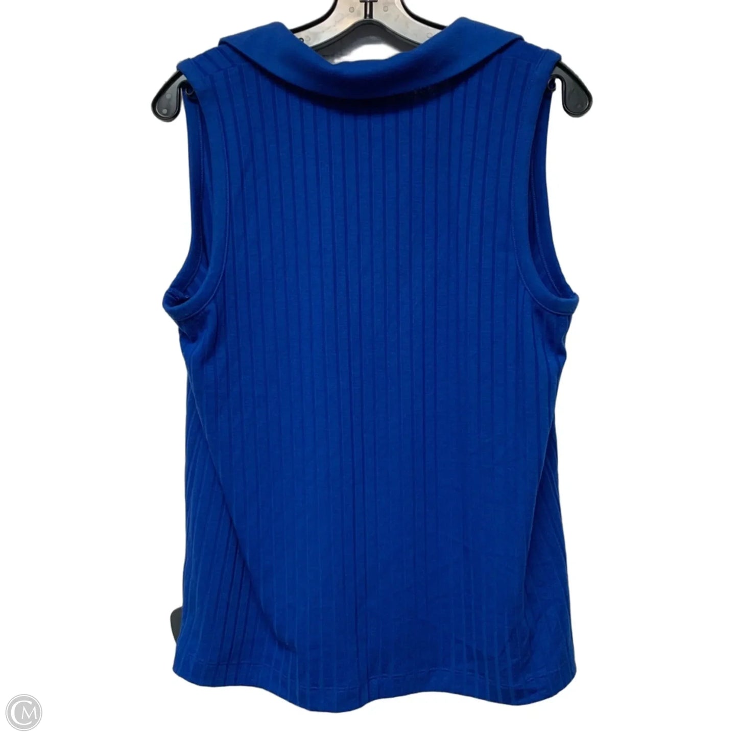 Top Sleeveless By Loft In Blue, Size: L