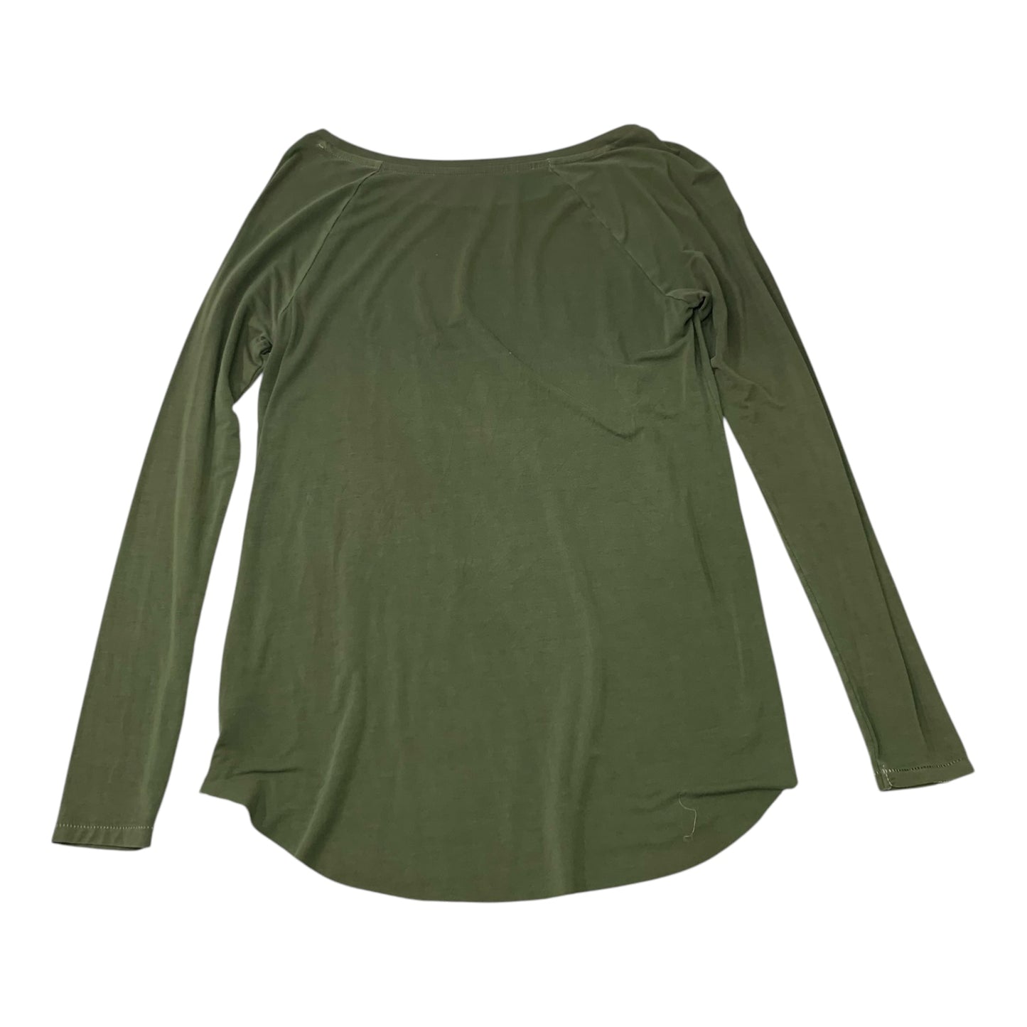 Top Long Sleeve Basic By American Eagle In Green, Size: Xs