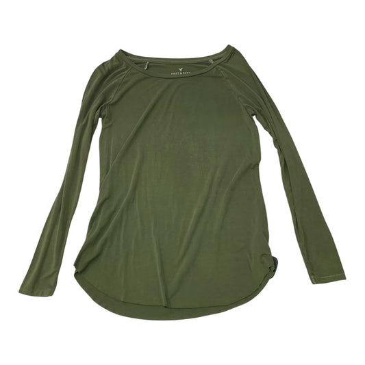 Top Long Sleeve Basic By American Eagle In Green, Size: Xs