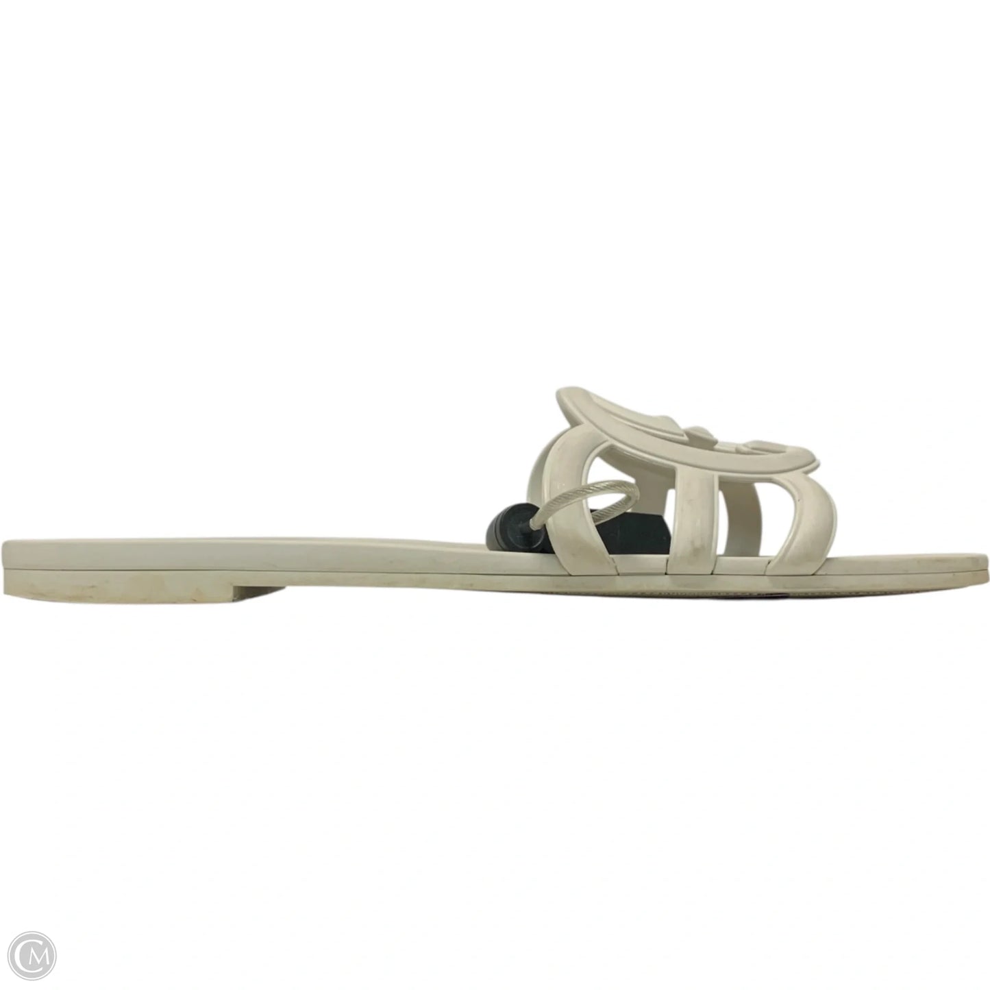 Sandals Luxury Designer By Gucci In White, Size: 8