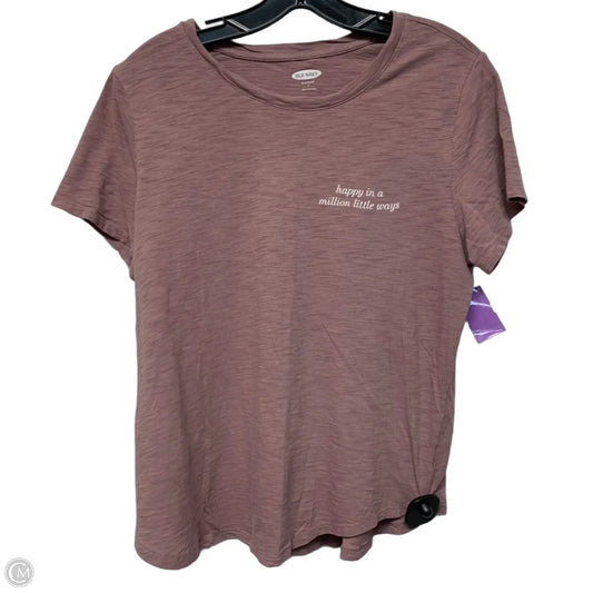 Top Short Sleeve By Old Navy In Purple, Size: L