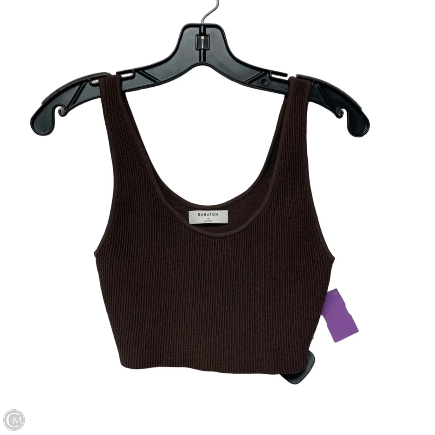 Top Sleeveless By Babaton In Brown, Size: M