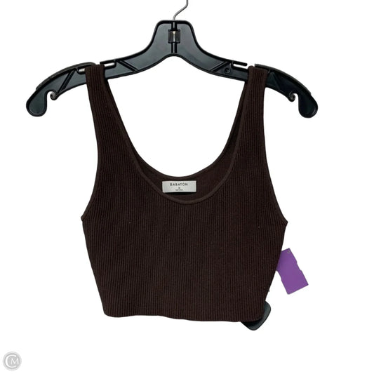 Top Sleeveless By Babaton In Brown, Size: M