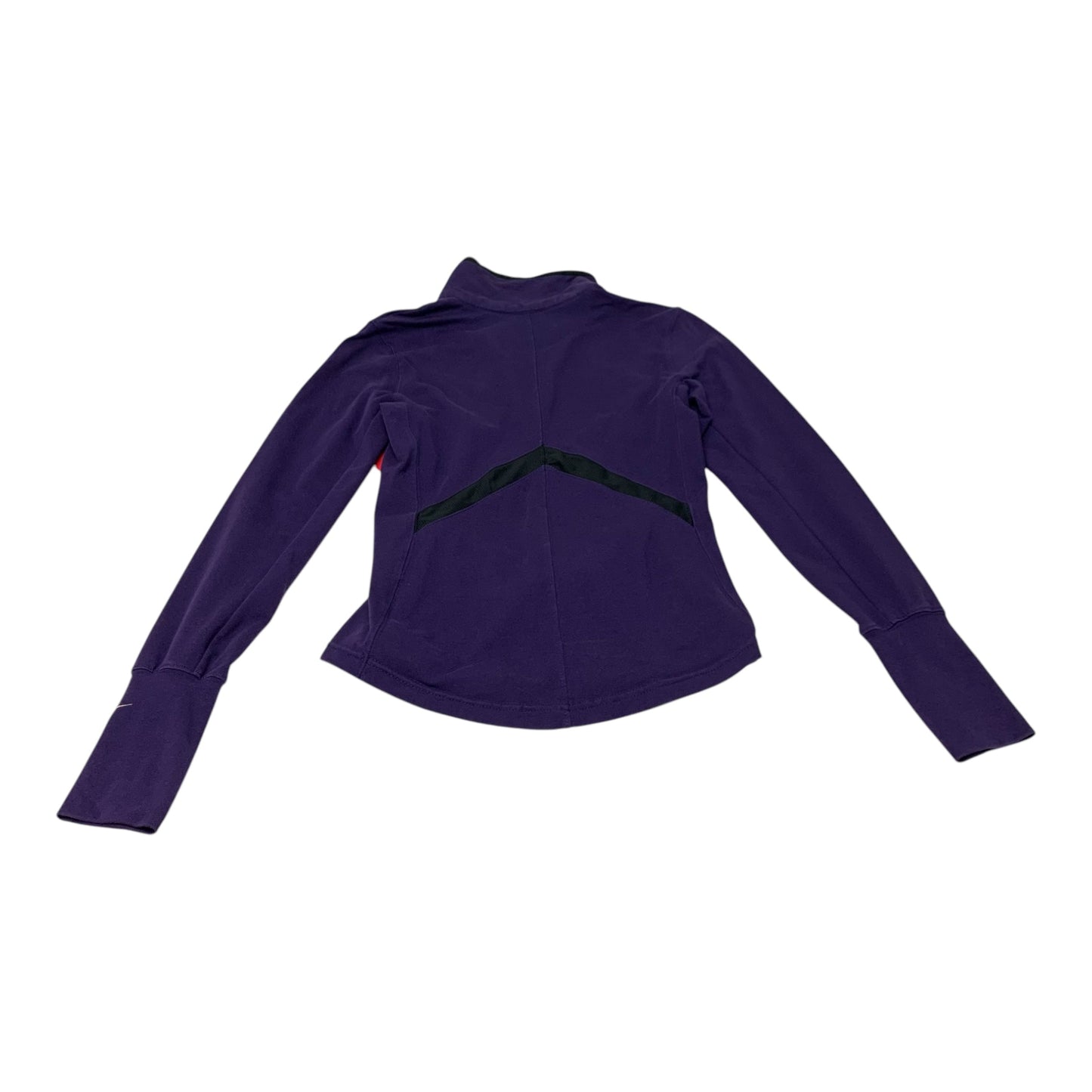 Athletic Top Long Sleeve Collar By Nike Apparel In Purple, Size: S