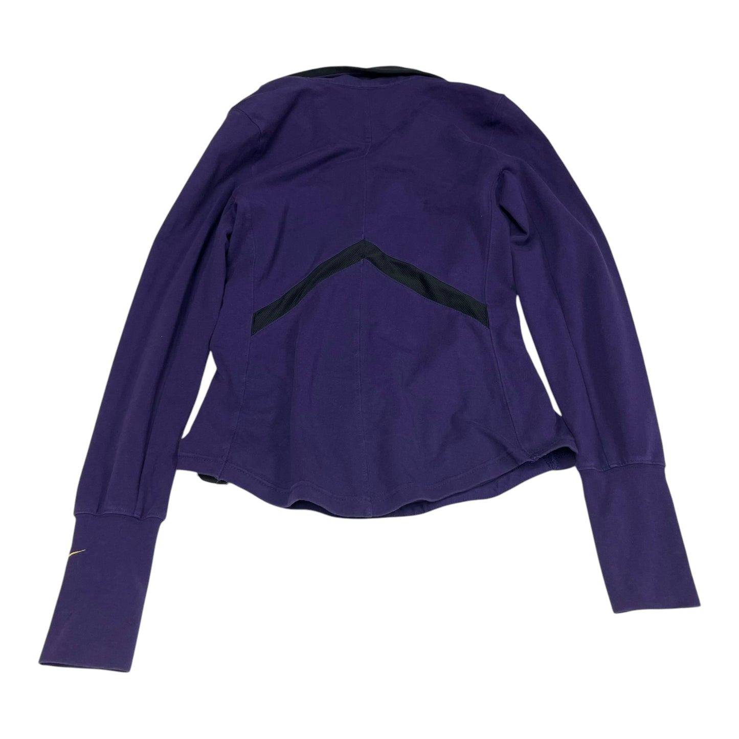 Athletic Top Long Sleeve Collar By Nike Apparel In Purple, Size: S