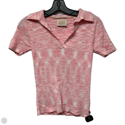 Top Short Sleeve By Scotch & Soda In Pink, Size: S