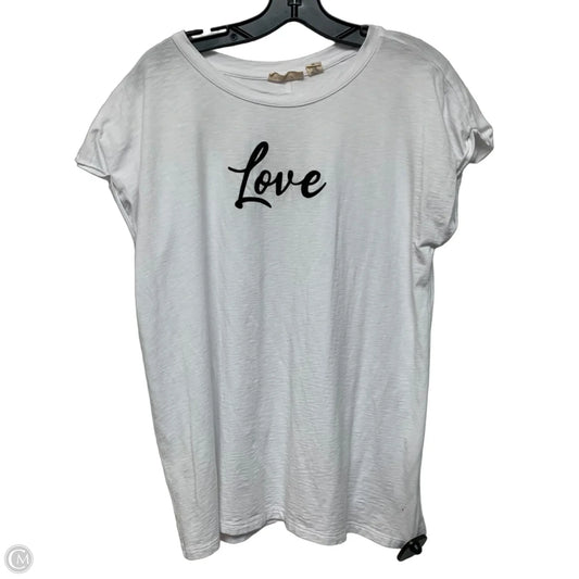 Top Short Sleeve By Christian Siriano In White, Size: Xl