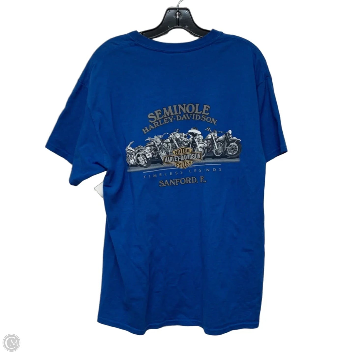 Top Short Sleeve By Harley Davidson In Blue, Size: L