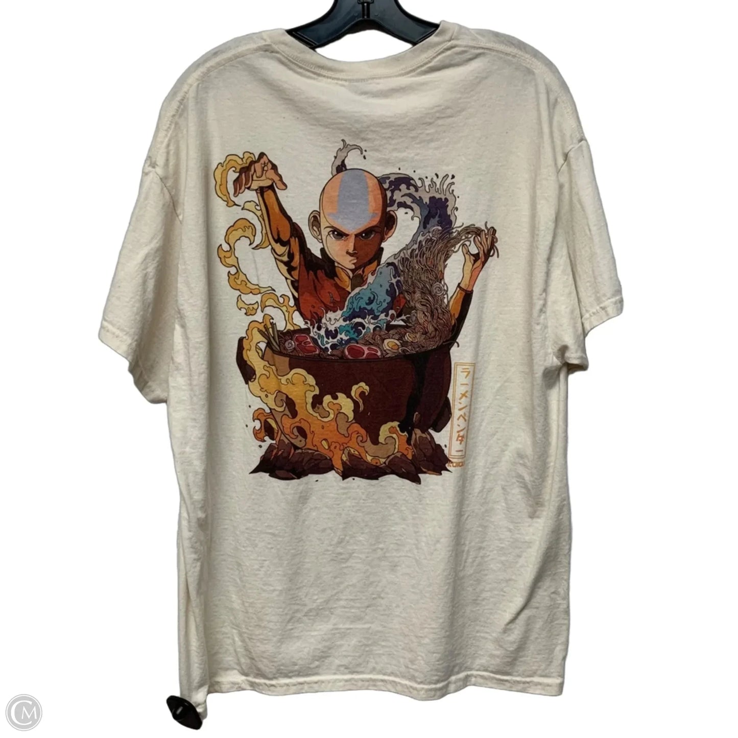 Top Short Sleeve By Avatar The Last Airbender In Cream, Size: Xl
