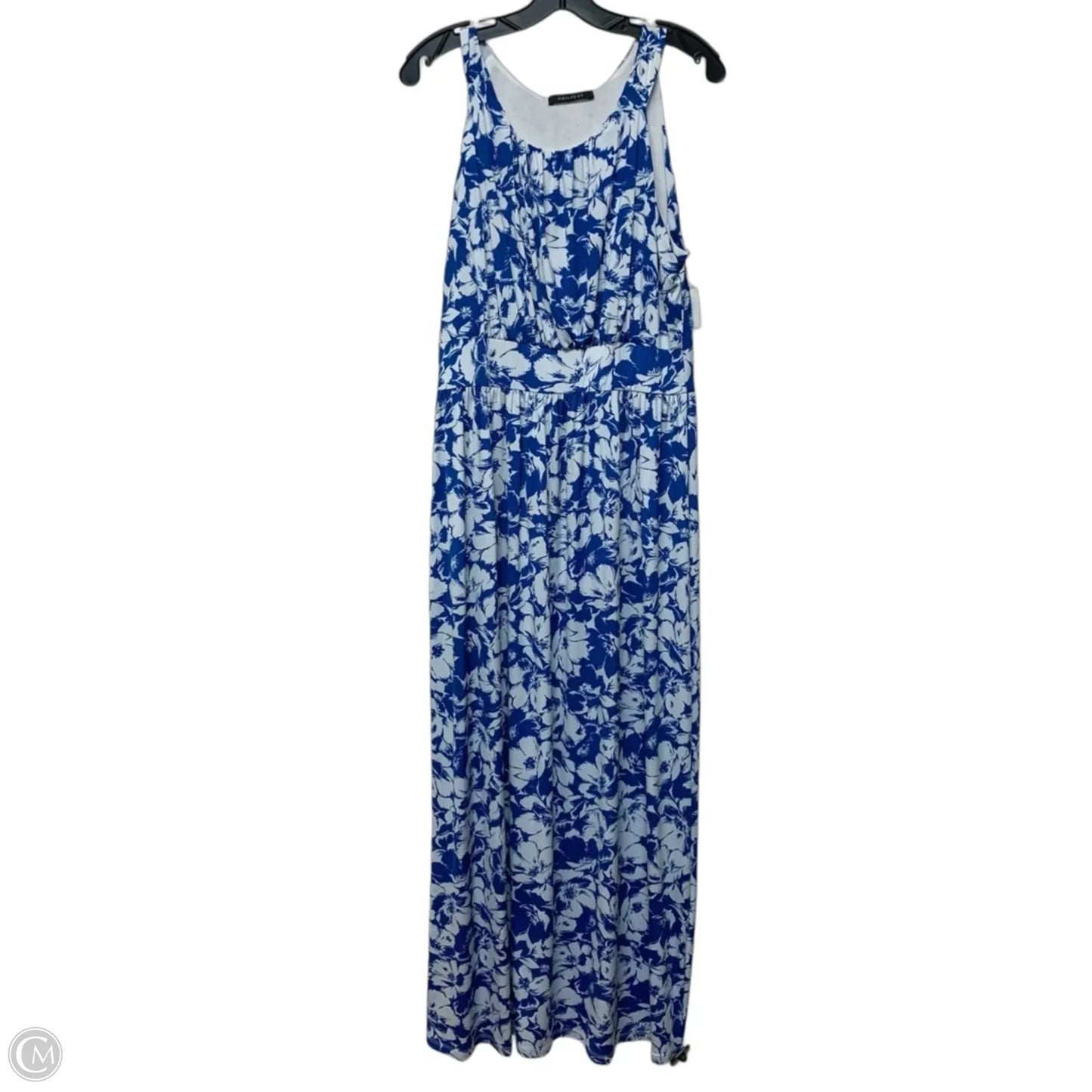 Dress Casual Maxi By Hail3y 23 In Blue & White, Size: Xl