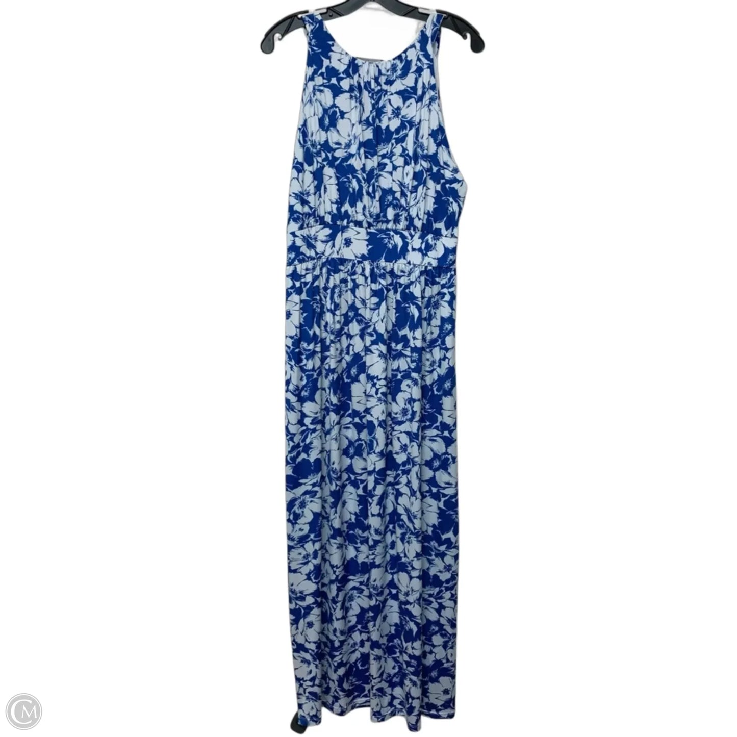 Dress Casual Maxi By Hail3y 23 In Blue & White, Size: Xl