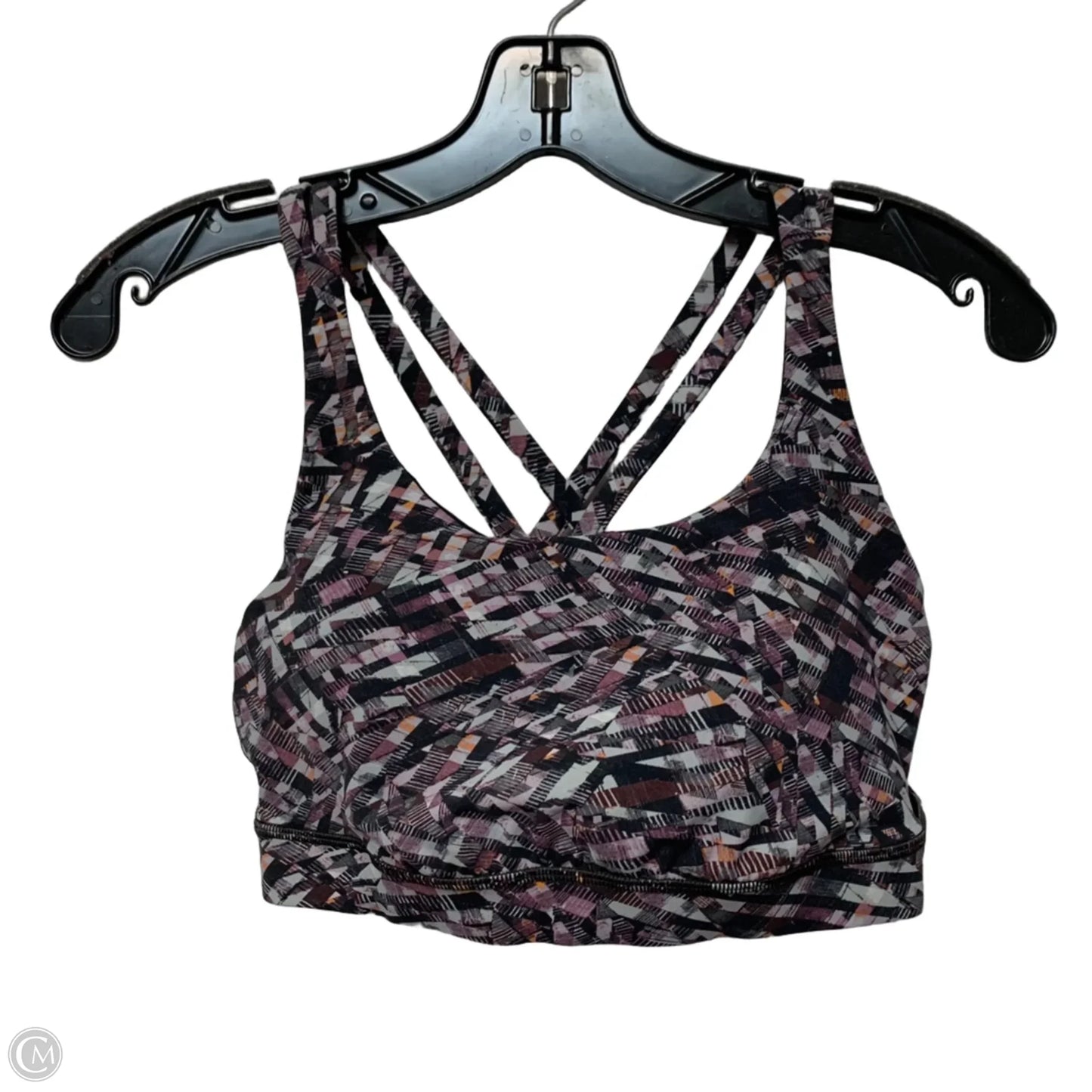 Athletic Bra By Lululemon In Grey & Purple, Size: M