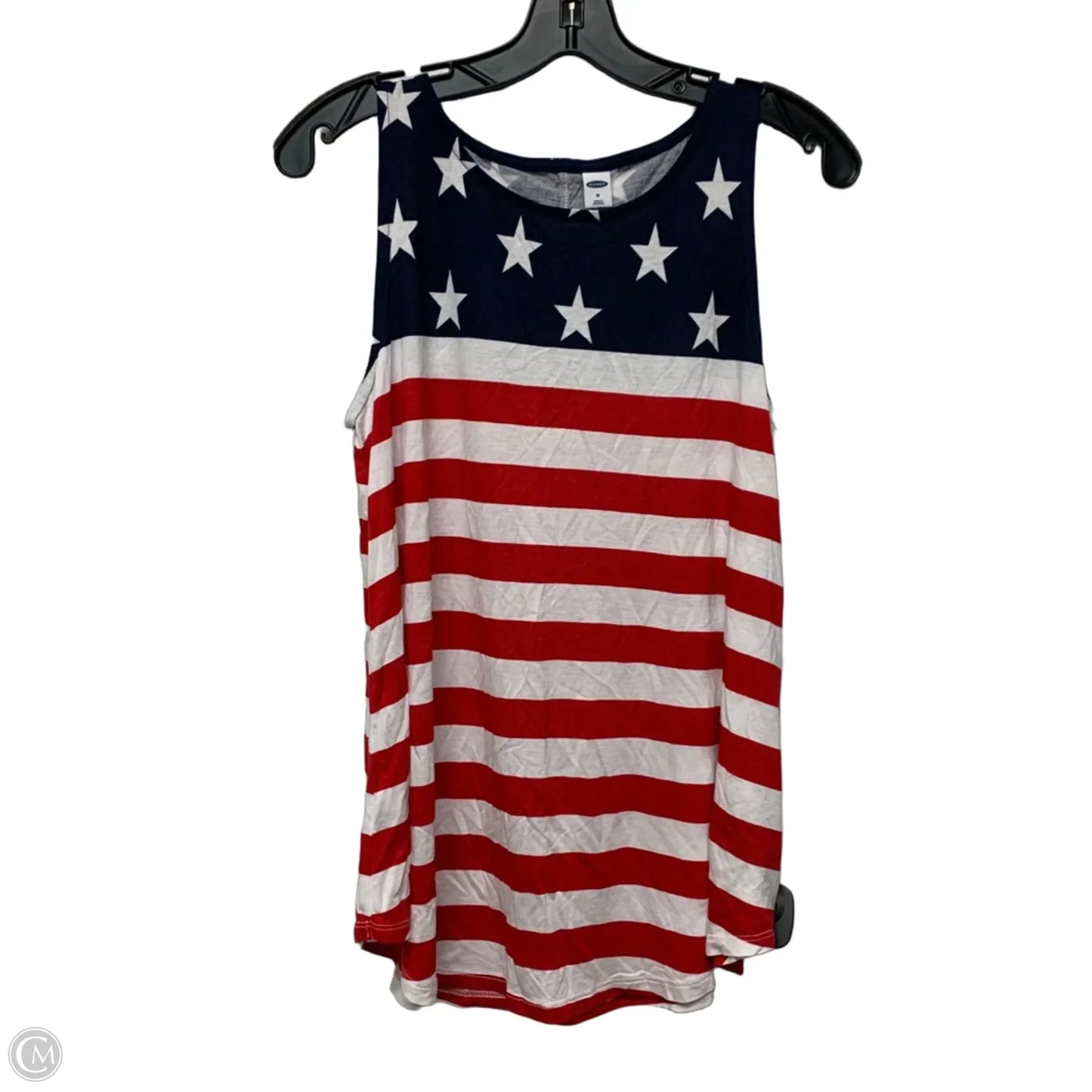 Top Sleeveless By Old Navy In Blue Red & White, Size: M
