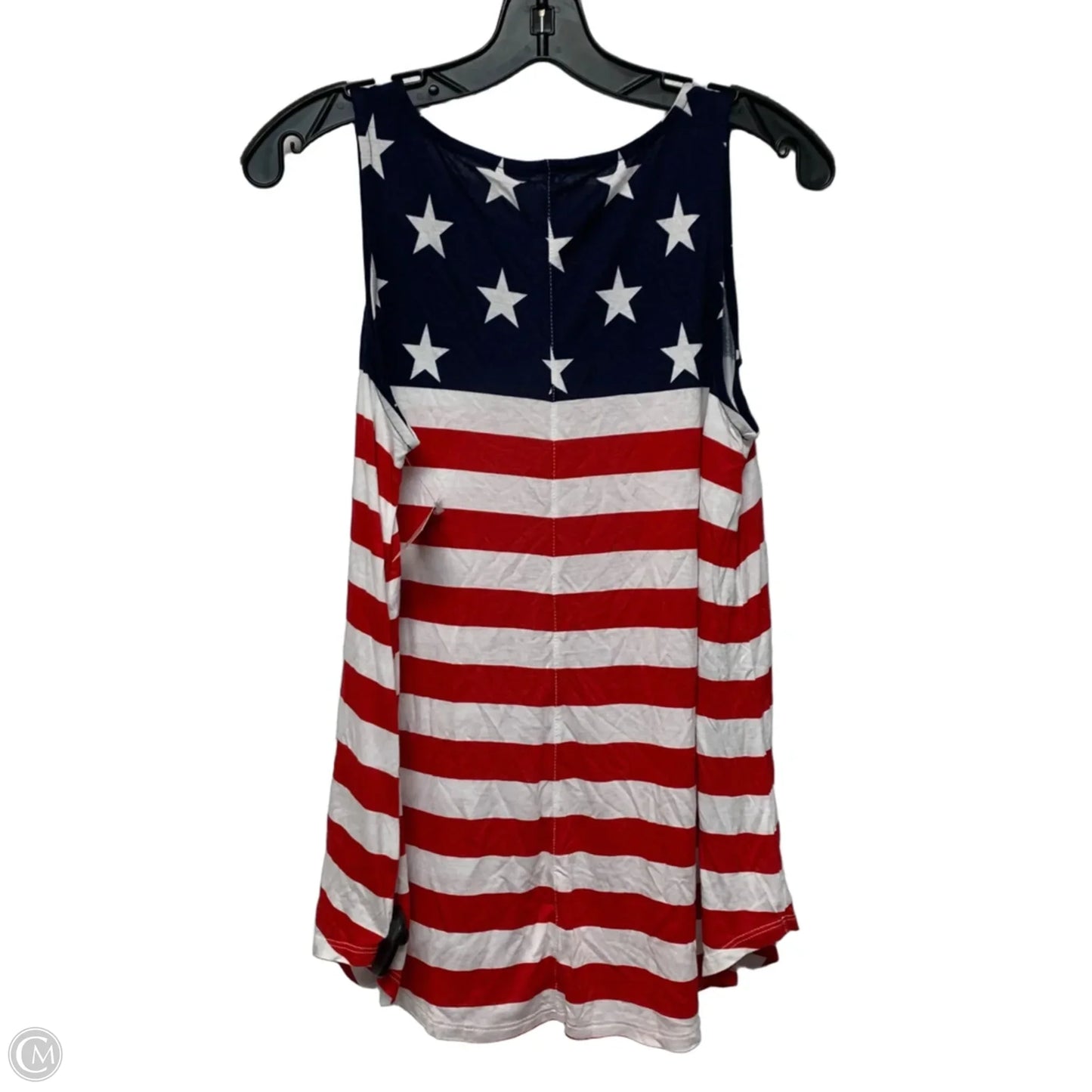 Top Sleeveless By Old Navy In Blue Red & White, Size: M