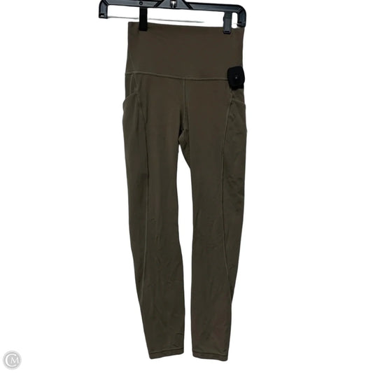Athletic Leggings By Lululemon In Taupe, Size: S