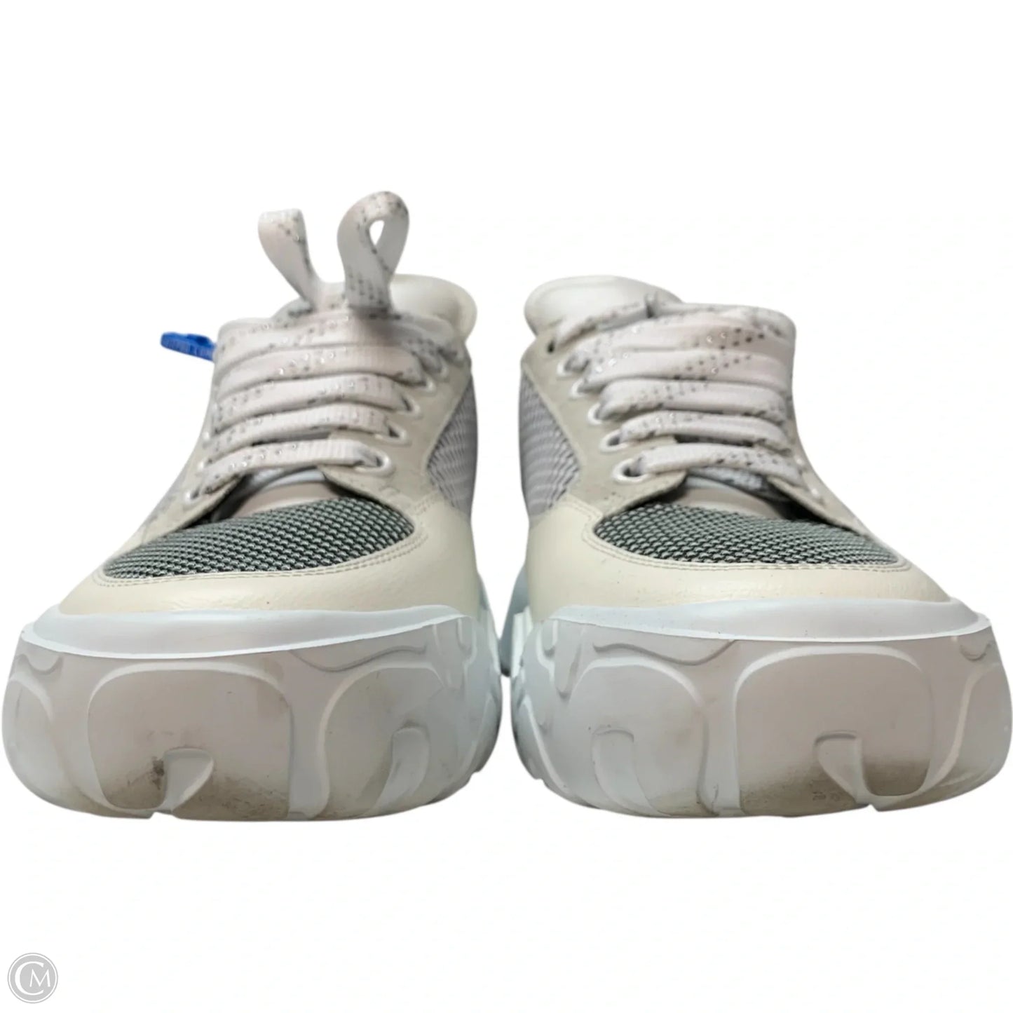 Shoes Luxury Designer By Alexander Mcqueen In Grey & White, Size: 11