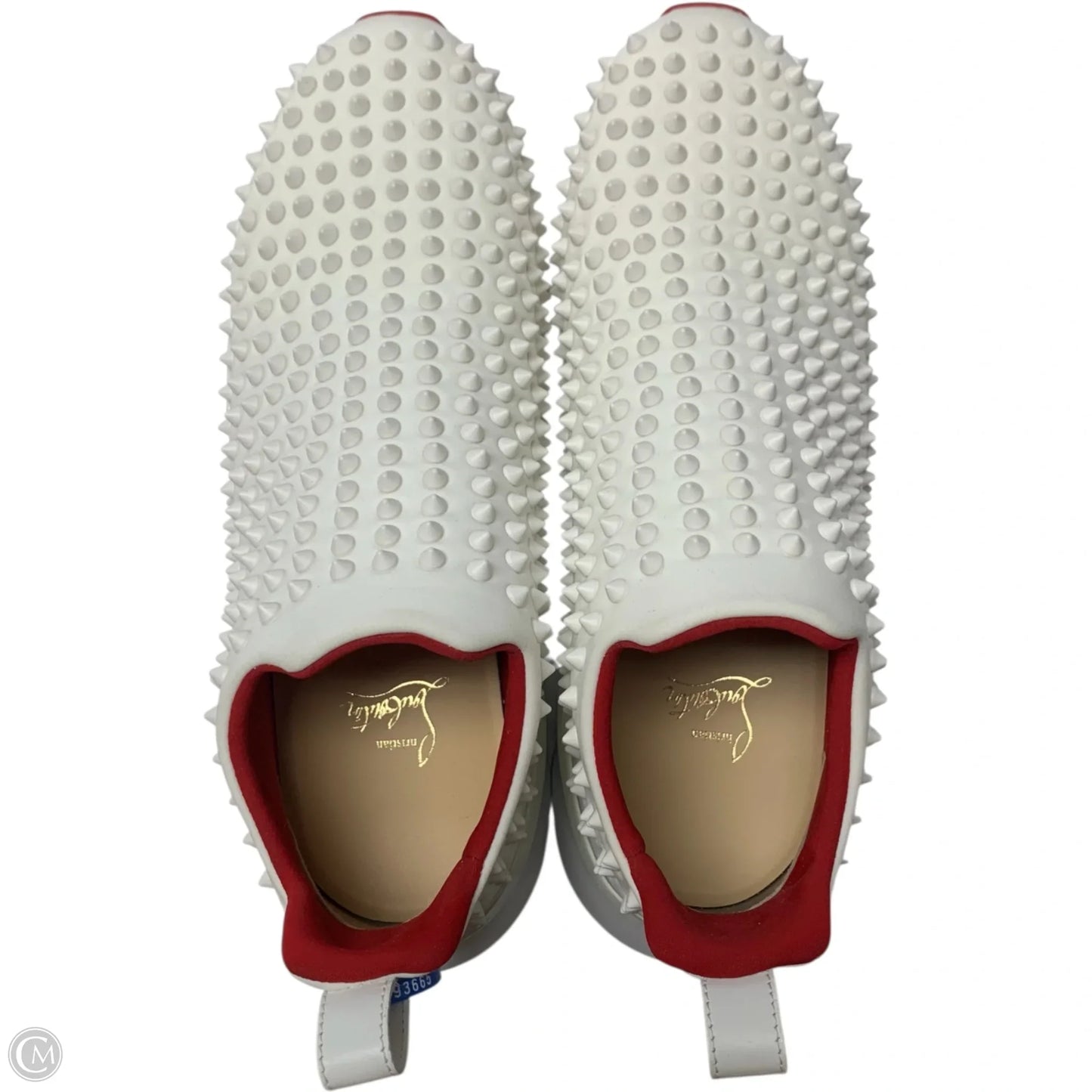 Shoes Luxury Designer By Christian Louboutin In White, Size: 11.5