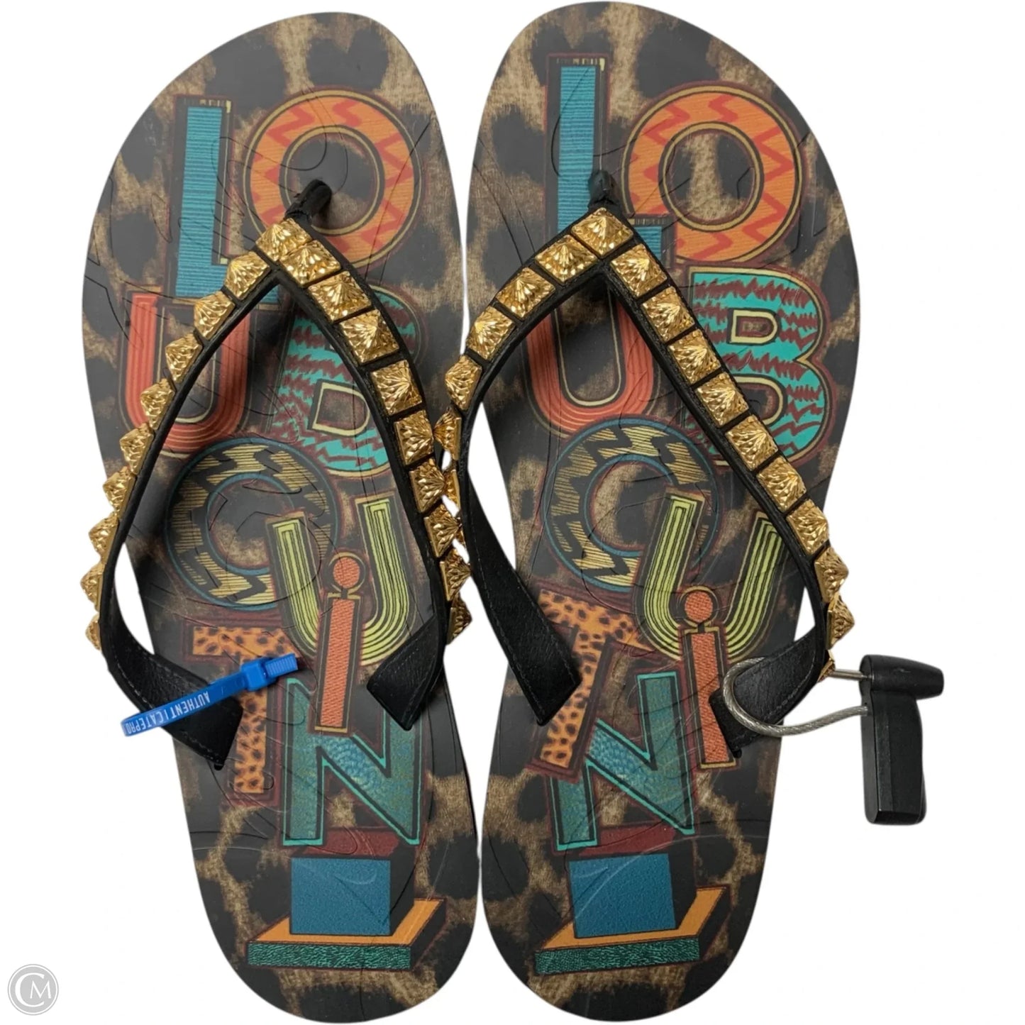 Sandals Luxury Designer By Christian Louboutin In Brown, Size: 11.5