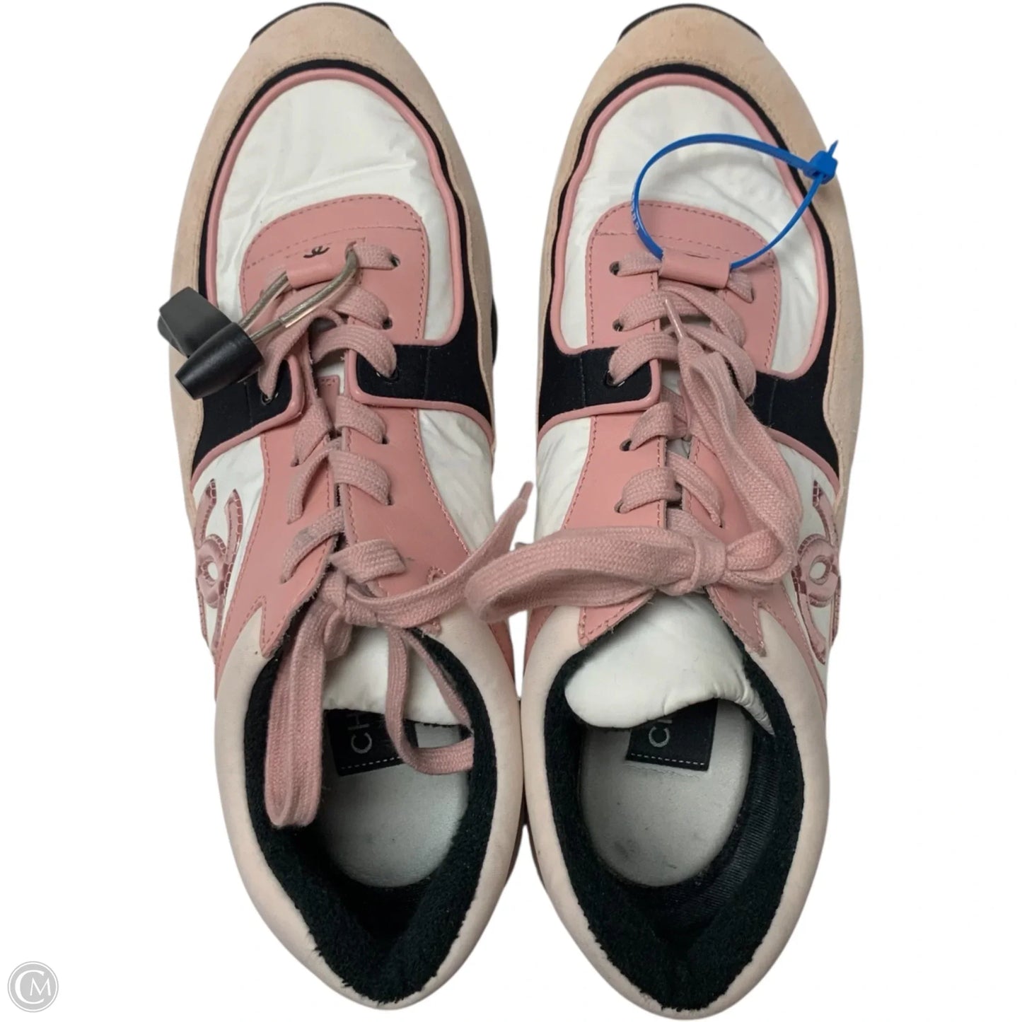 Shoes Luxury Designer By Chanel In Pink & White, Size: 11
