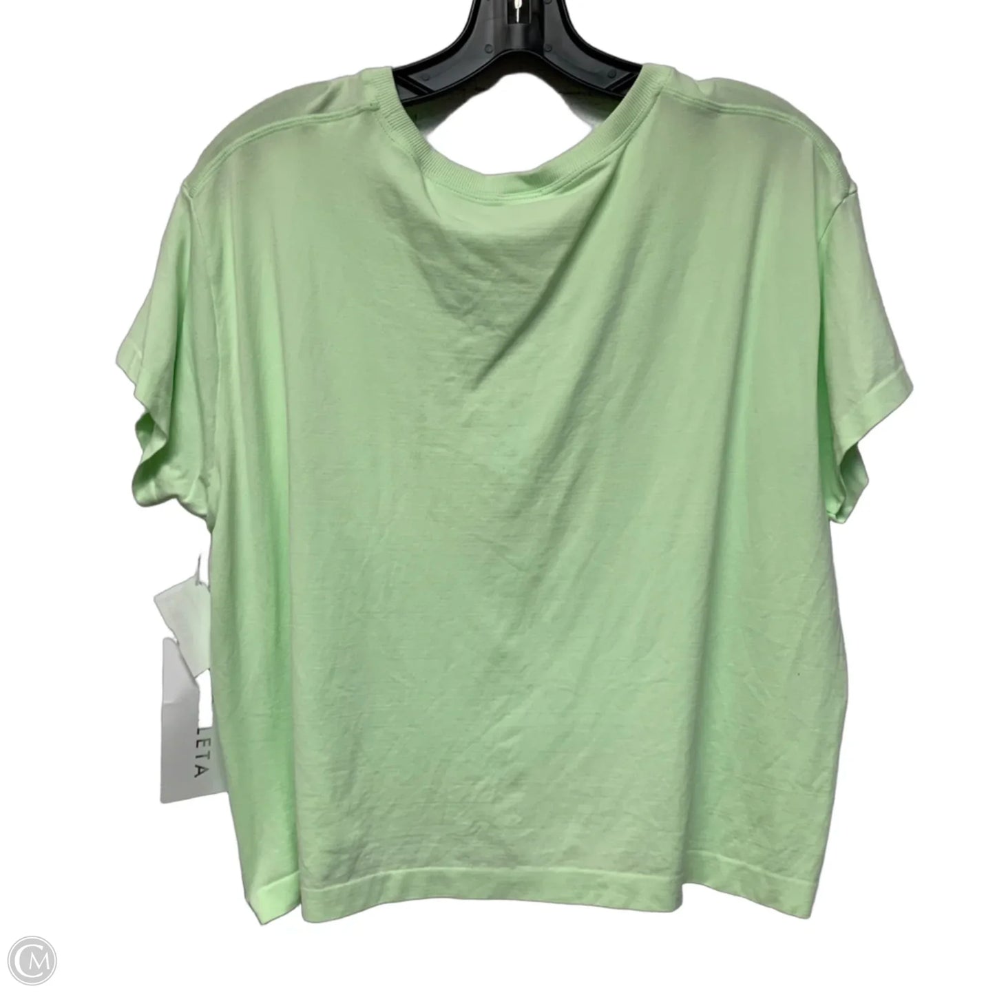 Athletic Top Short Sleeve By Athleta In Green, Size: L