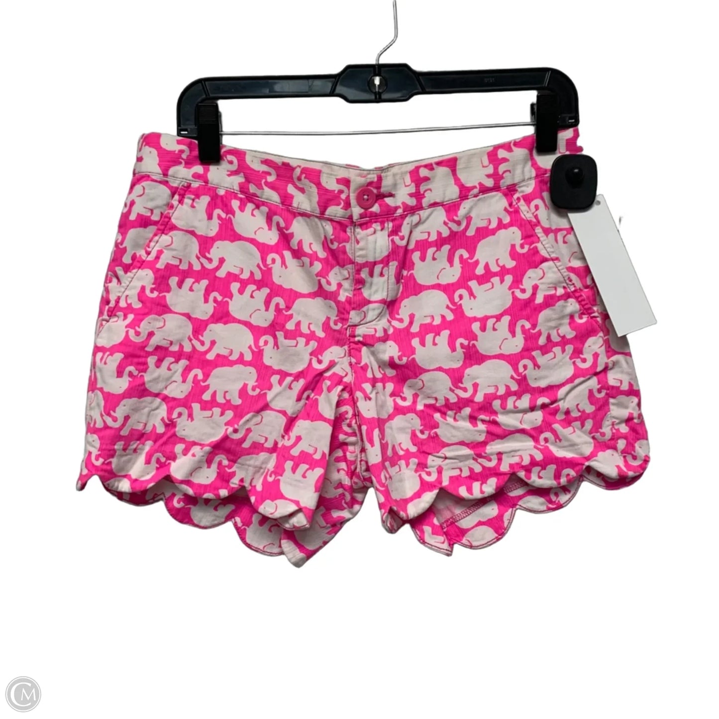 Shorts Designer By Lilly Pulitzer In Pink & White, Size: 4