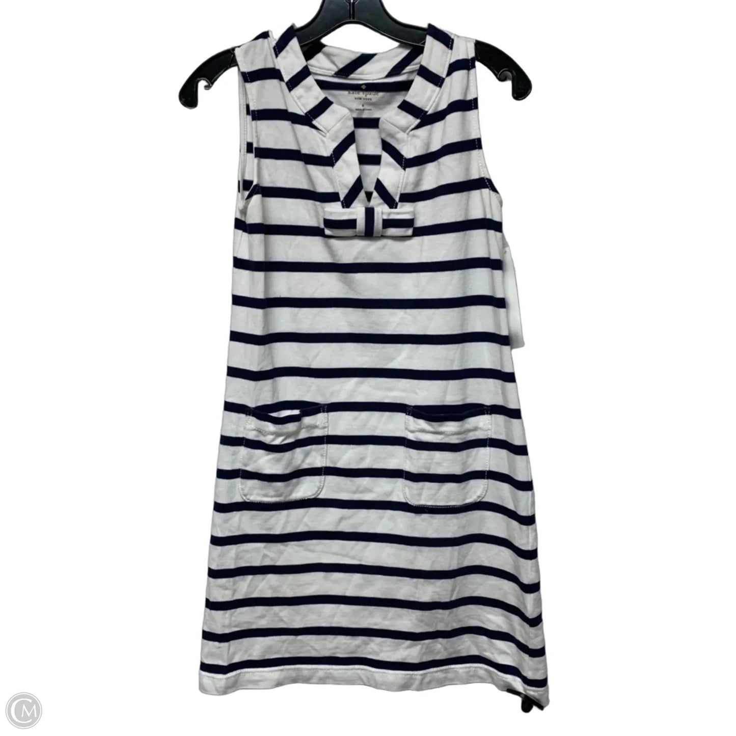 Dress Designer By Kate Spade In Blue & White, Size: S