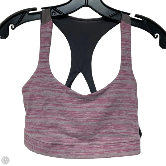 Athletic Bra By Lululemon In Grey & Purple, Size: S