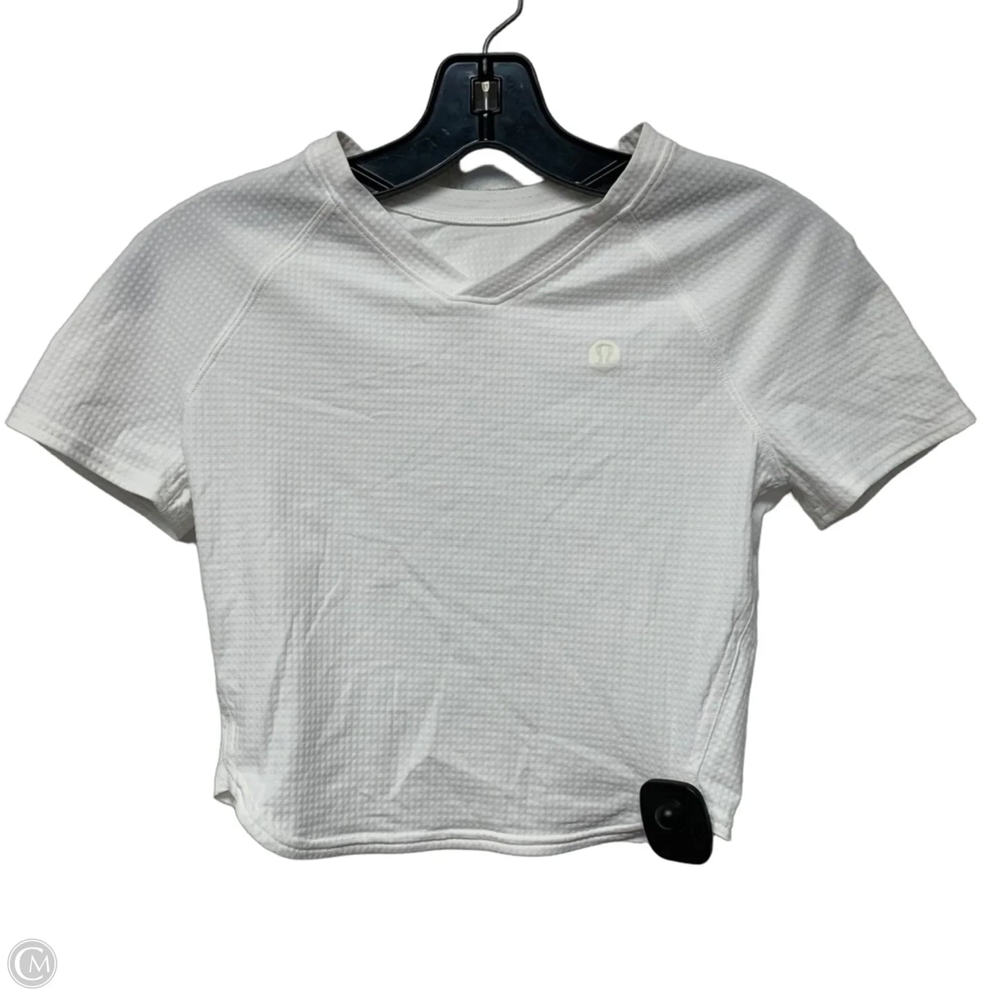 Athletic Top Short Sleeve By Lululemon In White, Size: Xs
