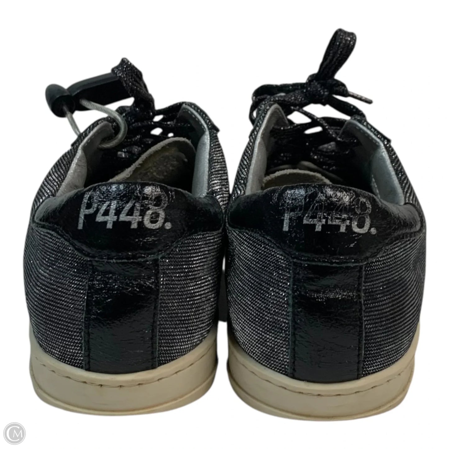 Shoes Sneakers By P448 In Black & Silver, Size: 6