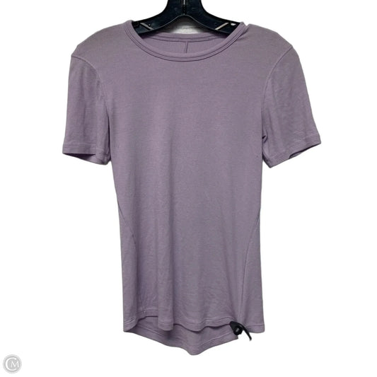 Athletic Top Short Sleeve By Lululemon In Purple, Size: S