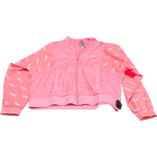 Athletic Jacket By Adidas In Pink, Size: M