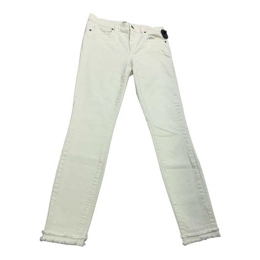 Jeans Skinny By Loft In Cream Denim, Size: 2