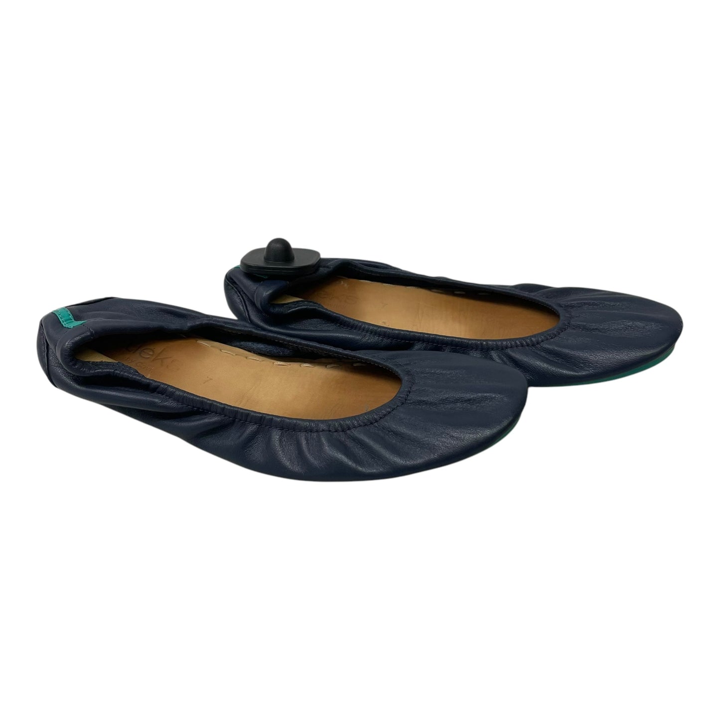 Shoes Flats Designer By Tieks In Navy, Size: 7