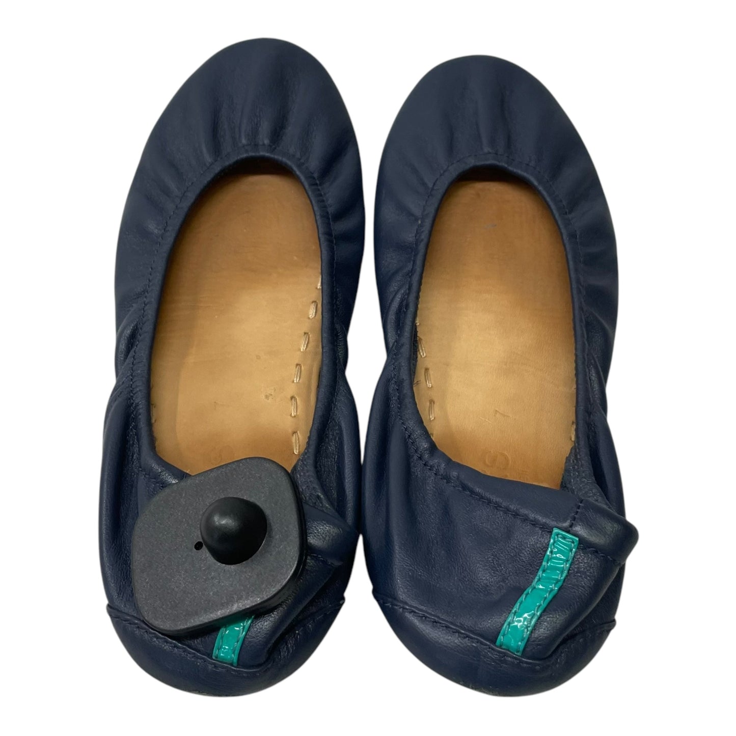 Shoes Flats Designer By Tieks In Navy, Size: 7