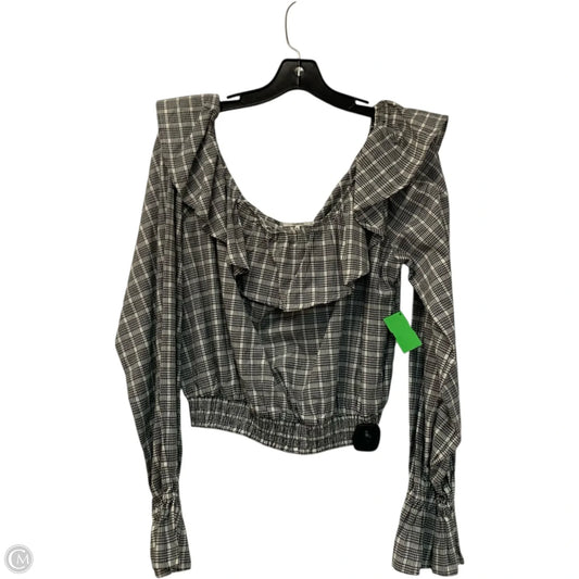 Top Long Sleeve By Tularosa In Black & White, Size: Xl