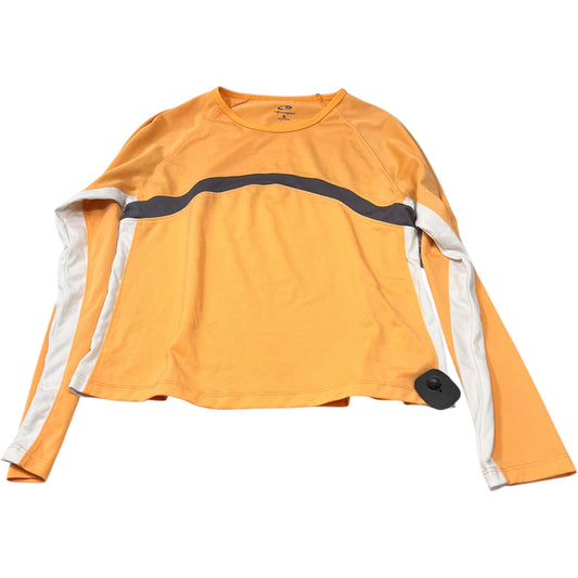 Athletic Top Long Sleeve Crewneck By Champion In Orange, Size: S