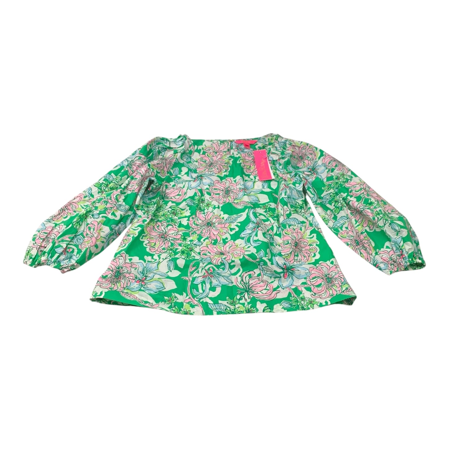 Top Long Sleeve Designer By Lilly Pulitzer In Green, Size: M