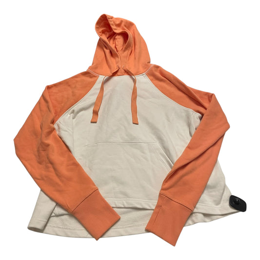 Sweatshirt Hoodie By Sweaty Betty In Orange & White, Size: S