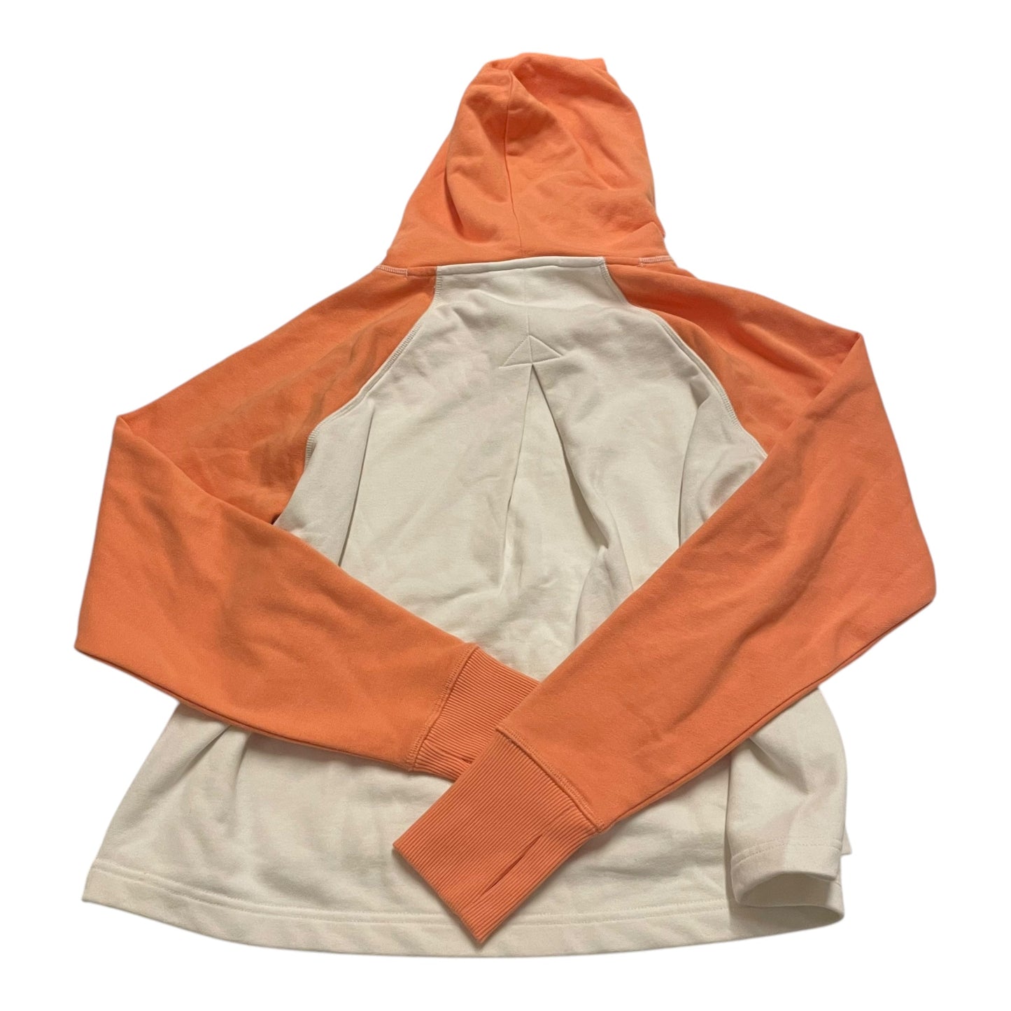 Sweatshirt Hoodie By Sweaty Betty In Orange & White, Size: S