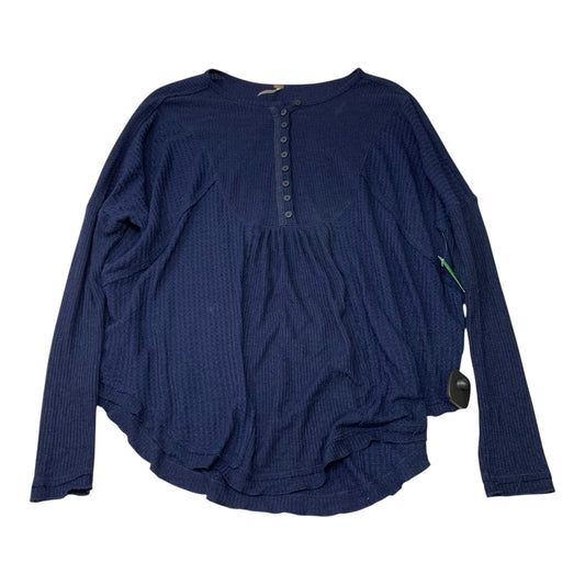 Top Long Sleeve By Free People In Navy, Size: Xs