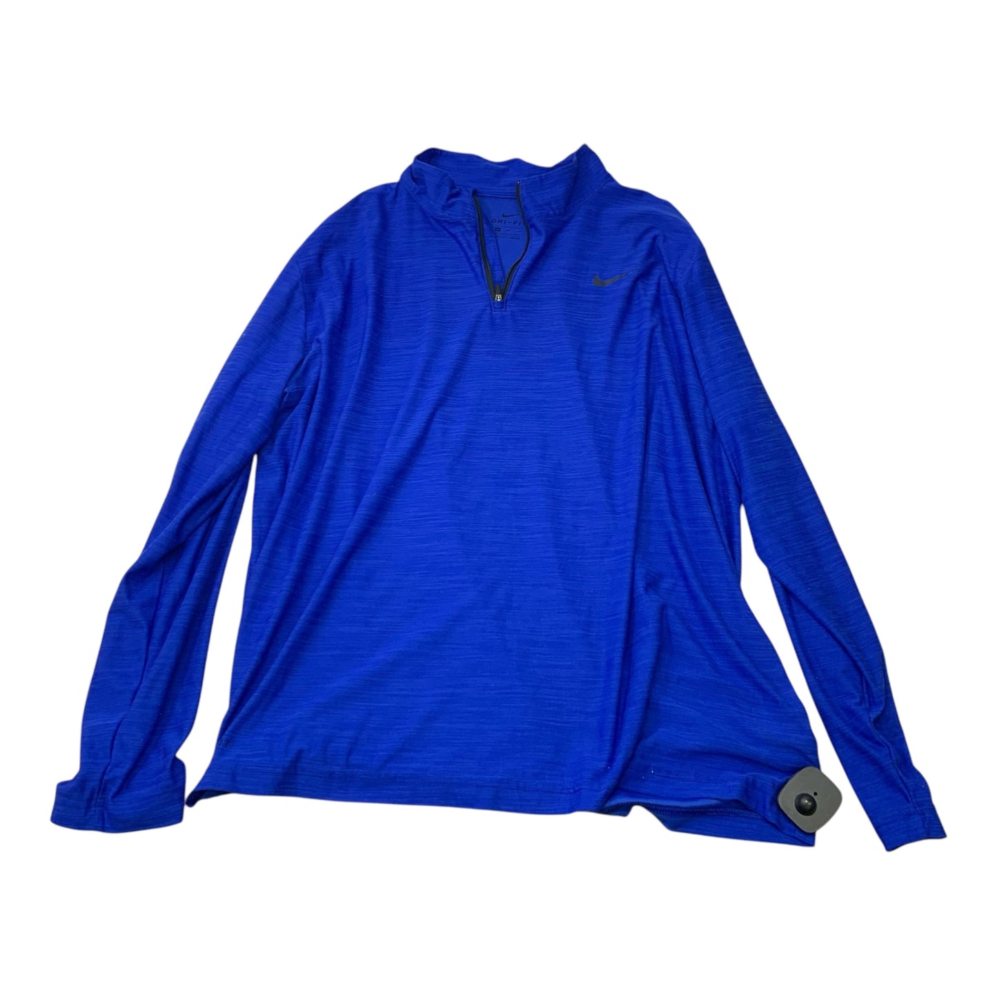 Athletic Top Long Sleeve Collar By Nike Apparel In Blue, Size: Xl