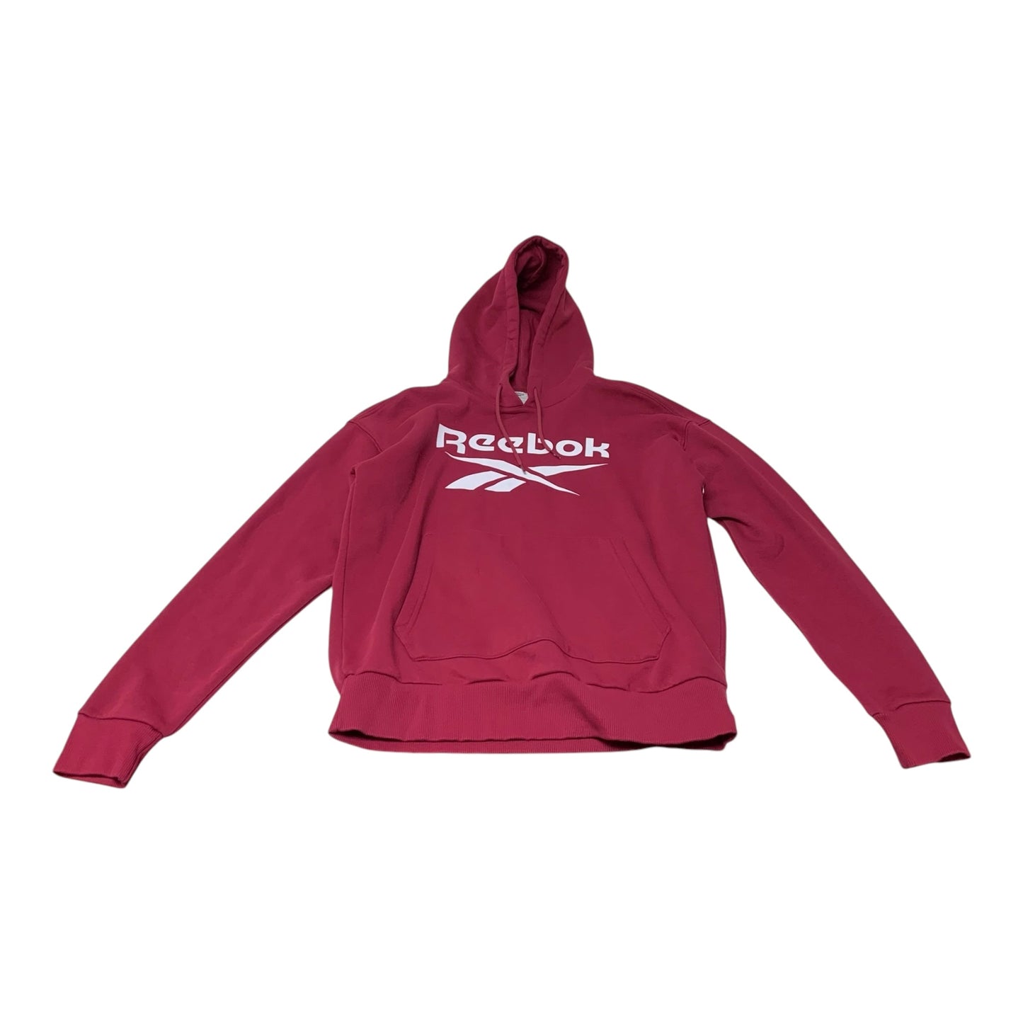 Sweatshirt Hoodie By Reebok In Pink, Size: M