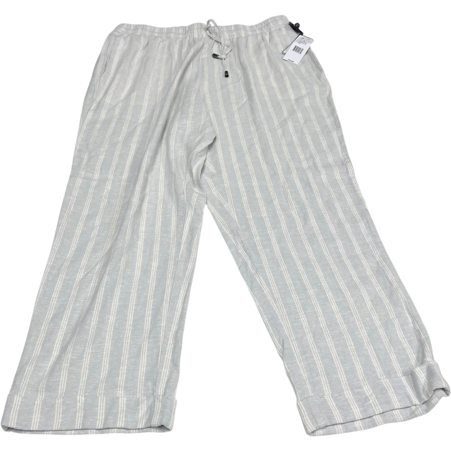 Pants Linen By Cable And Gauge In Blue & White, Size: L